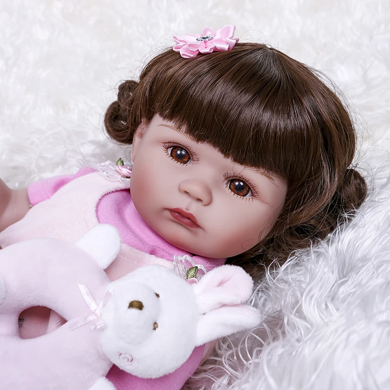 Оригинальная полностью мягкая силиконовая кукла NPK 47 см кукла-младенец девочка