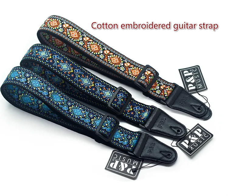 gitarre teile bestickt gitarre strap nationalen stil schulter gurt band musical instrument strap gitarre kit elektrische gitarre free global shipping