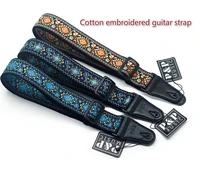 guitar parts embroidered guitar strap national style shoulder strap ribbon musical instrument strap guitar kit electric guitar