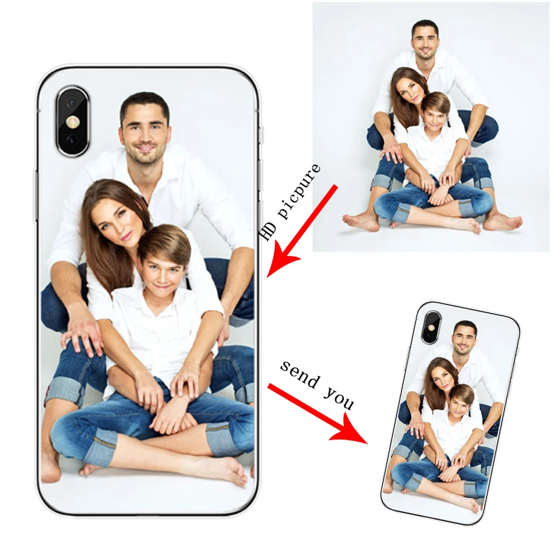 Мягкий силиконовый чехол для телефона из ТПУ с фото на заказ iPhone 11 12pro Max 8 7 6 6S Plus X XS