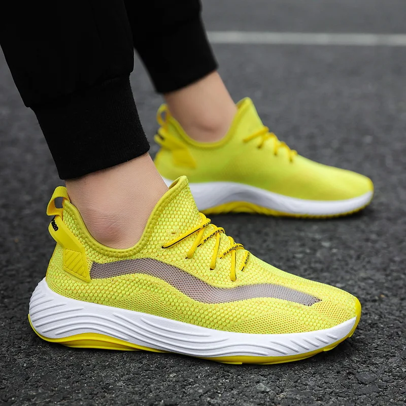 

Flying Woven Breathable Coconut Shoes Men's 2021 Summer Net Red Hot Style Men's Casual Sports Shoes Korean Version of All-match