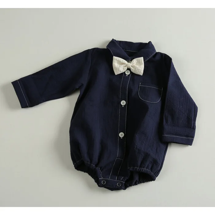 

2020 Autumn Winter Baby Infant Rompers Gentelman Baby Boy Girl Clothes Necktie Baby Clothes Boys Jumpsuits Kids Baby Costume