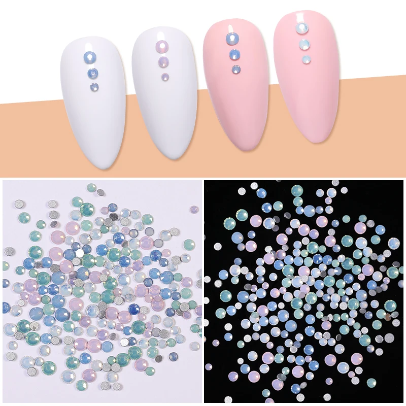 1g 3D ногтей опал стразы Многоразмерные х Смешанные блестящие Шпильки Красочные