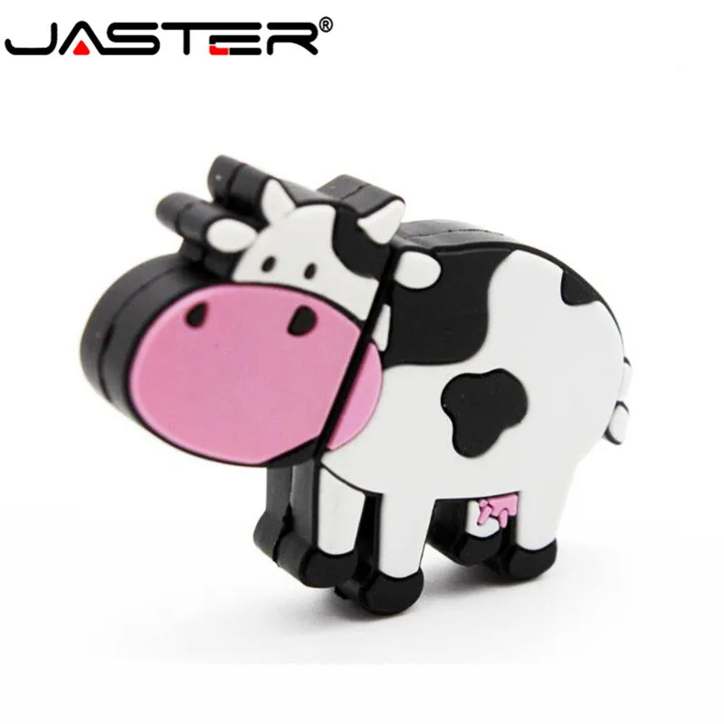 JASTER милый USB флеш-накопитель, Мини карта памяти из молочной коровы, USB флеш-накопитель, 4 ГБ, 16 ГБ, 32 ГБ, 64 ГБ, флешка, USB 2,0, свадебные подарки, USB