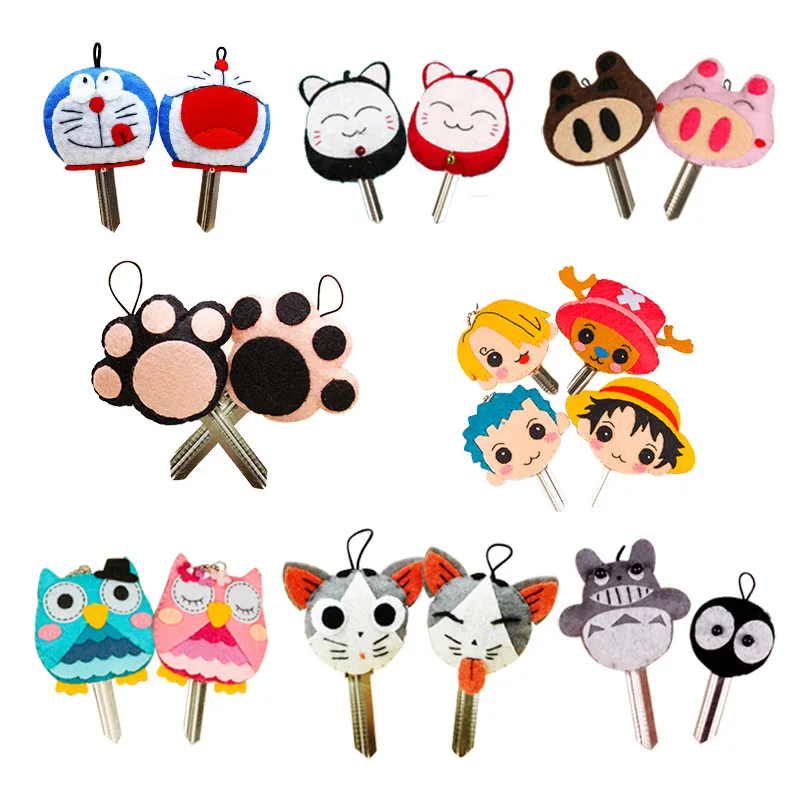 

Cut free couple key case key bag non woven manual DIY fabric material bag to pass the time