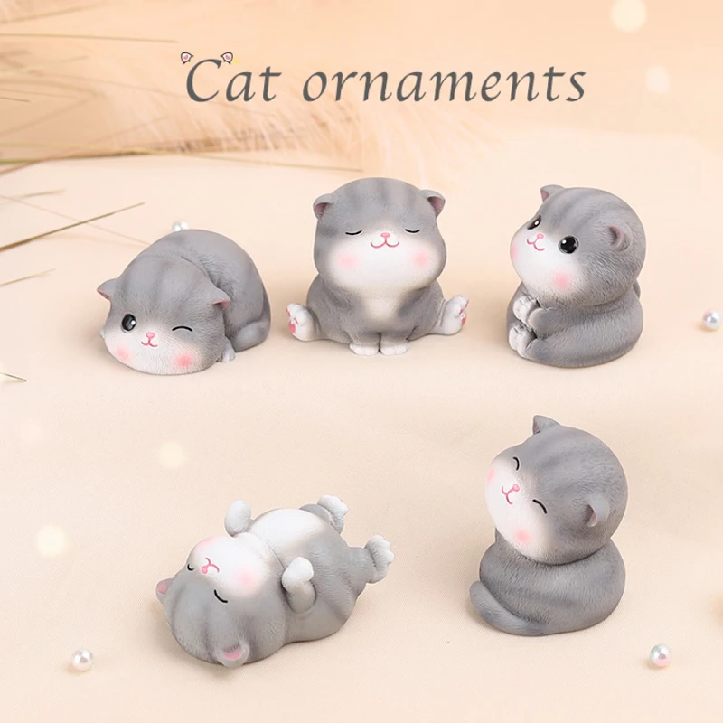 

Resin Animals Sell Cute Cat Ornaments Home Bedroom Living Room Office Desktop Decoration Crafts Cat Control Welfare