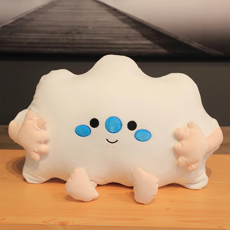 

Kawaii cute soft creative pumpkin feather cotton poached egg pillow cloud doll plush toys family room decoration supplies baby