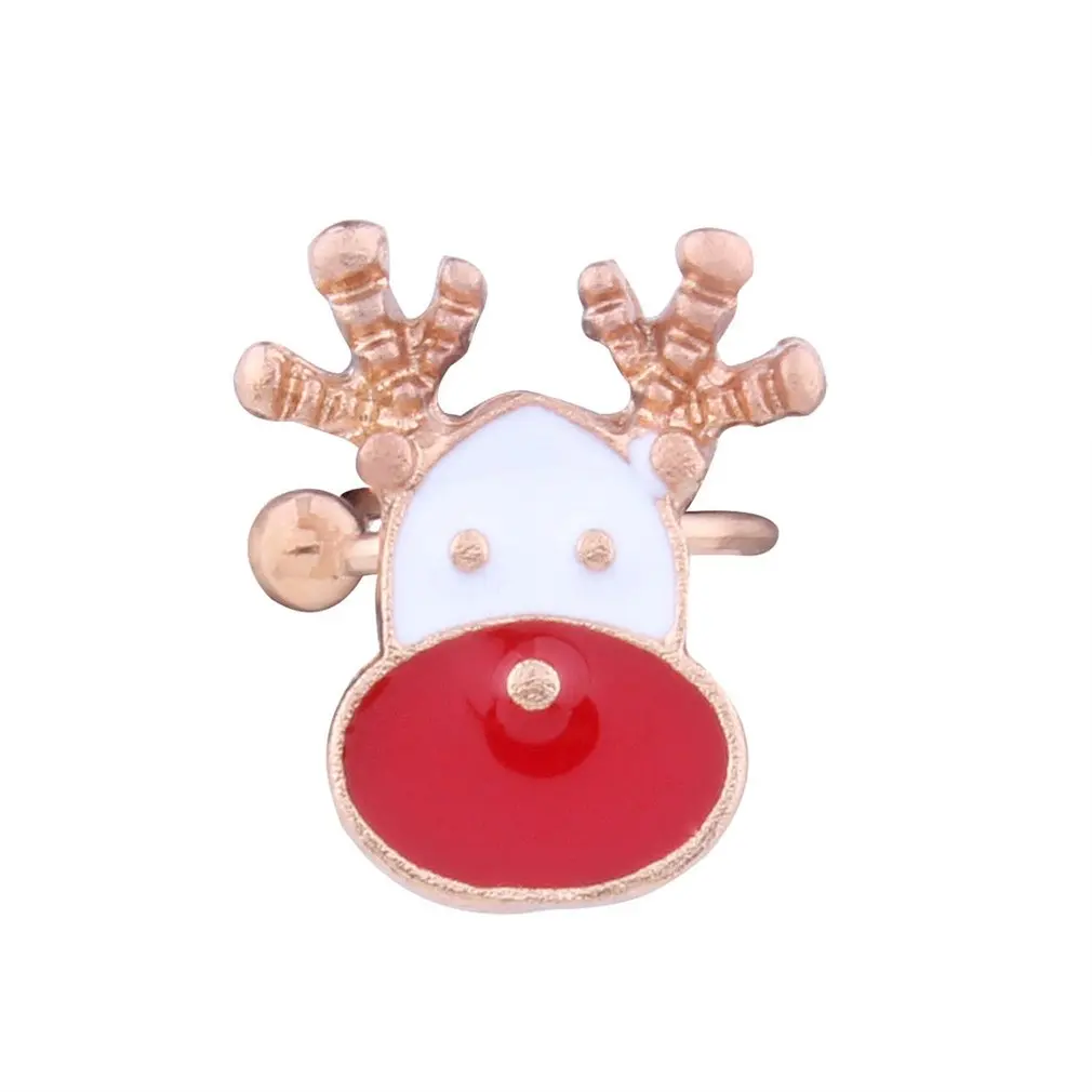 Рождественские детские серьги манжеты для девочек зажим наушников без Сережки