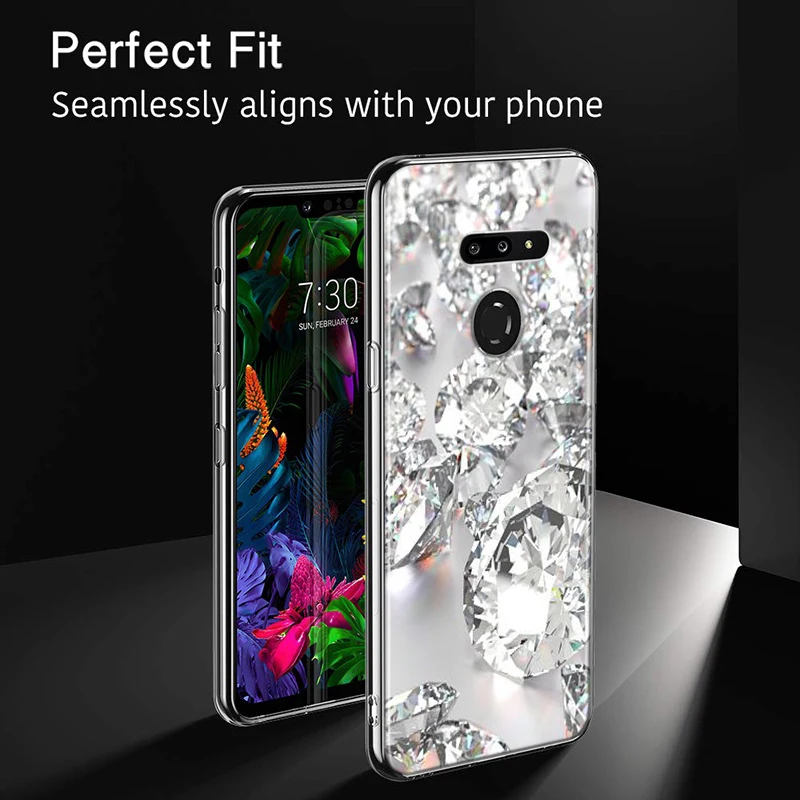 Бриллиантами Стиль для LG W20 W10 V50S V50 V40 V30 K50S K40S K30 K20 Q60 Q8 Q7 Q6 G8 G7 G6 ThinQ чехол для телефона