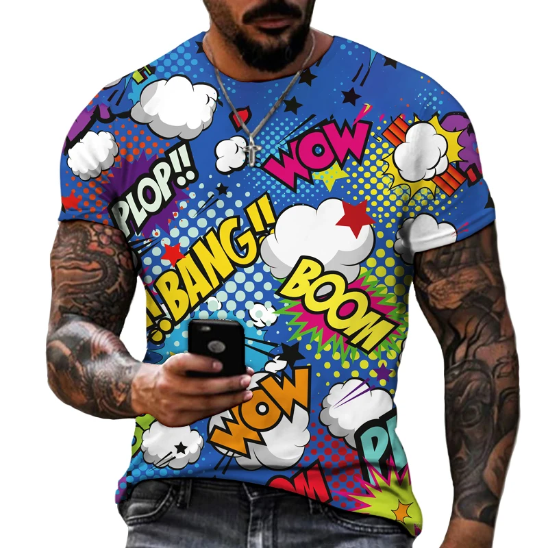 Мужская молодежная уличная модная брендовая одежда с граффити футболка в стиле