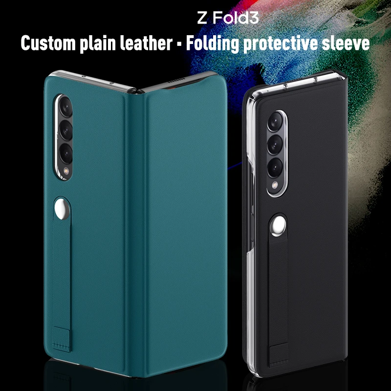 flip leather full protection case for samsung galaxy z fold 3 5g fold3 anti knock cell phone bag funda cover free global shipping