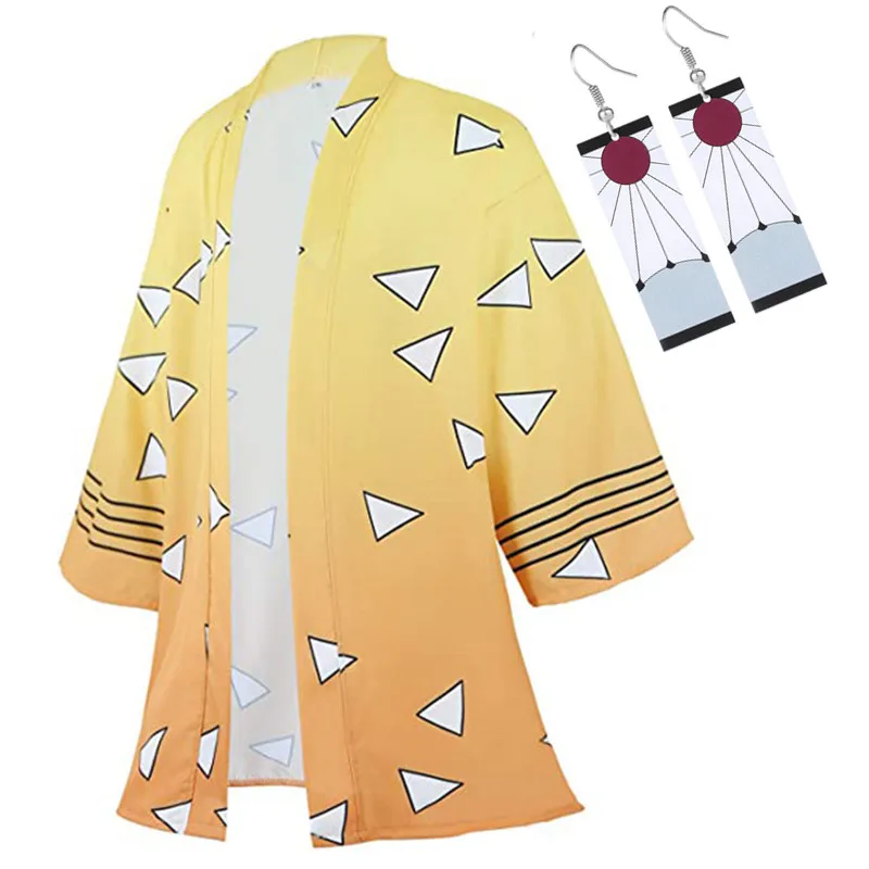 Кимоно для косплея агацума Зеницу кочоу из аниме рассекающий демонов |