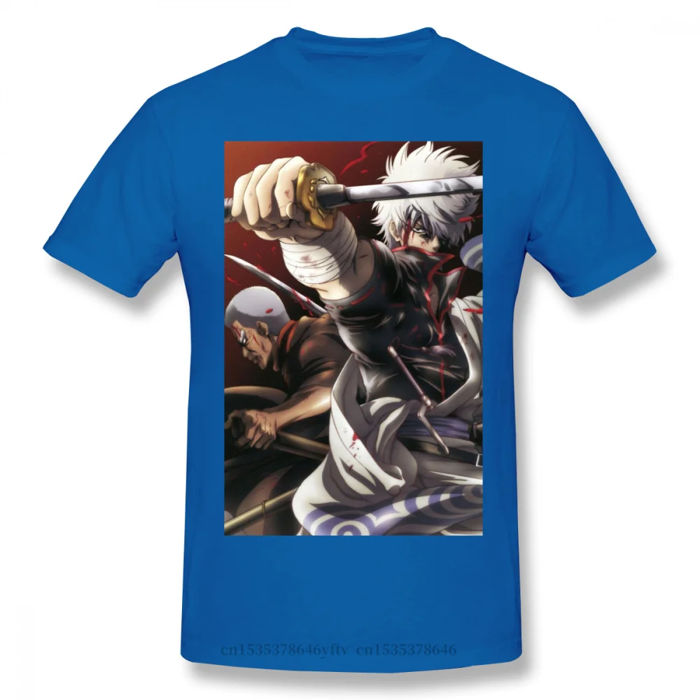 

2021 Leisure Fashion cotton T-shirt New Summer Gintoki And Jirocho GinTama Yorozuya Sakata Katsura Amanto Anime Ofertas Men