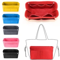 travel cosmetic insert felt organizer bag multi pocket purse handbag portable dorm room bathroom storage bags 22x15x9 5cm