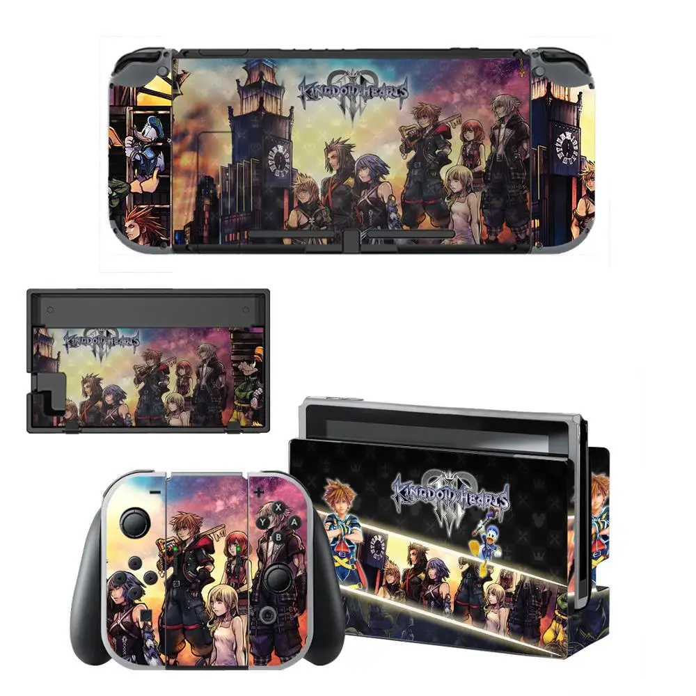 kingdom hearts screen protector sticker skin for nintendo switch ns console dock charger stand holder joy con controller vinyl free global shipping