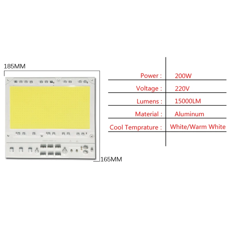 10-200 Вт Входная лампа 220 в полный спектр рост растений Смарт IC DIY прожектор