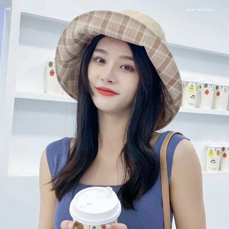 

Sun Hat Summer Foldable Bucket Hat For Women Outdoor Sunscreen Cotton Fishing Hunting Cap Anti-UV Wide Brim Bucket Sun Hat