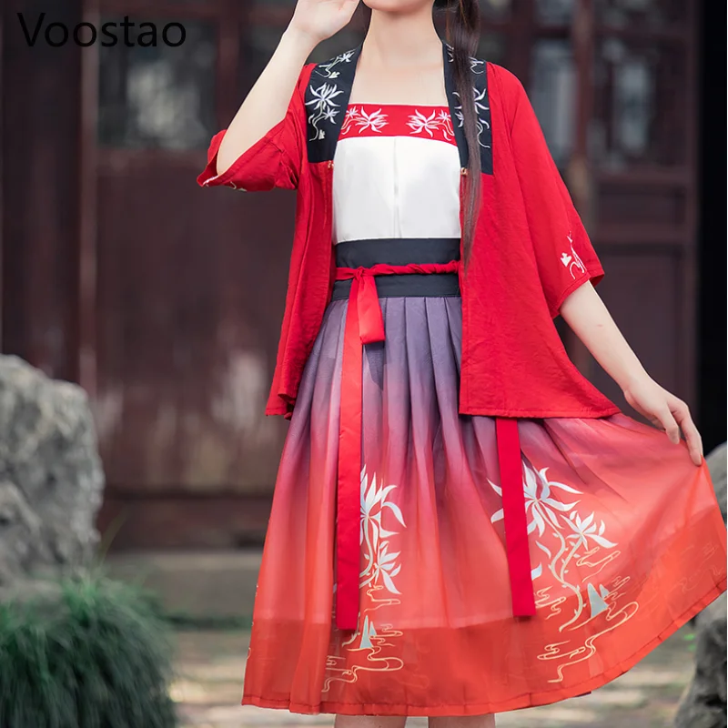 Женское элегантное платье ханьфу в китайском стиле костюм для традиционных