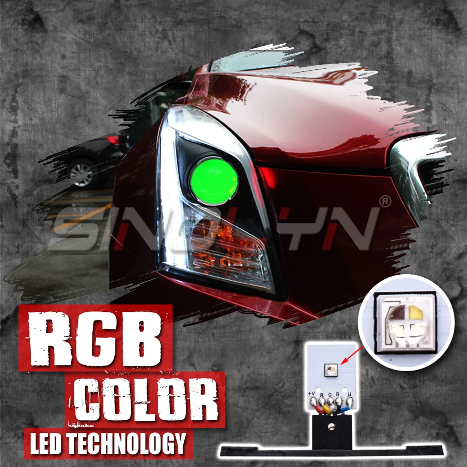 Комплект RGB Devil Demon Eyes для смартфона совместимый с Bluetooth поддержкой приложения