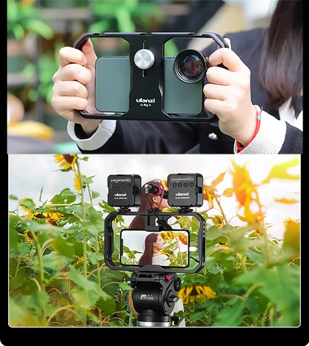 Ulanzi U Rig II металлический чехол для видеосъемки Ручной Стабилизатор Vlog Cage на