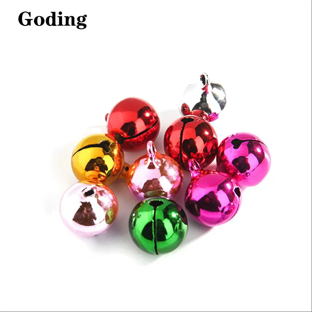 100 шт. металлические колокольчики с вакуумным гальваническим покрытием/цветные