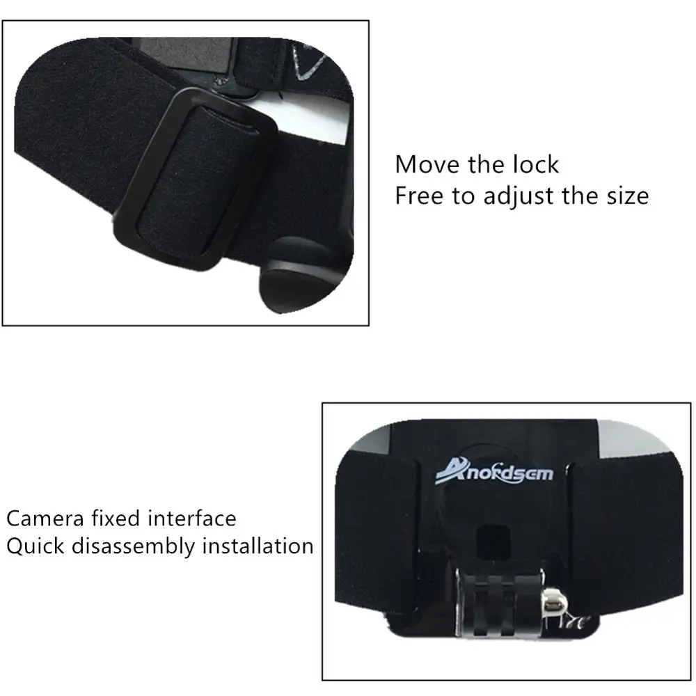 Нагрудный ремень на одно плечо + регулируемый голову для Gopro Hero8 7 6/5/4/3 SJCAM