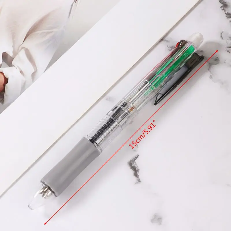 

5 in 1 Multicolor Ballpoint Pen with Black / Blue / Green / Red Ink 0.7mm School Office Supplies Stationery Kids Gift