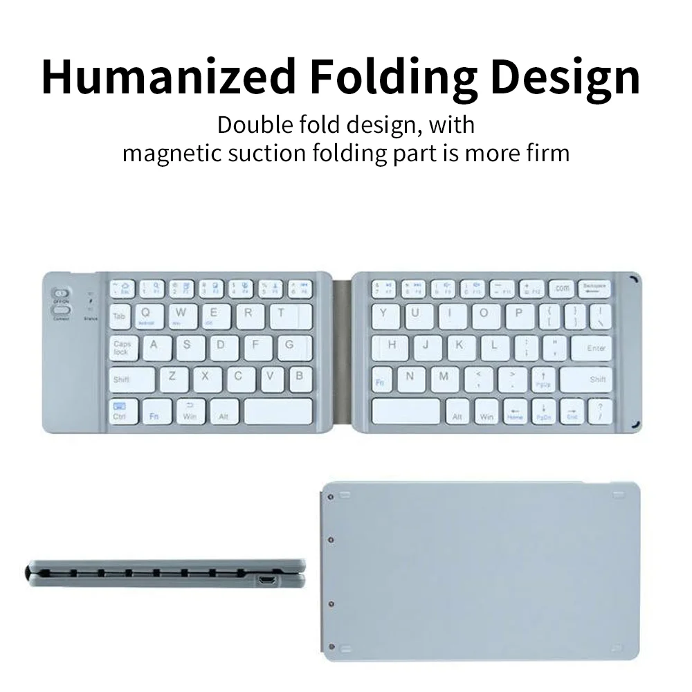 

Mini Folding Keyboard for Laptop for Tablet for PC Universal Wireless Bluetooth Keyboard for Windows, Android, IOS