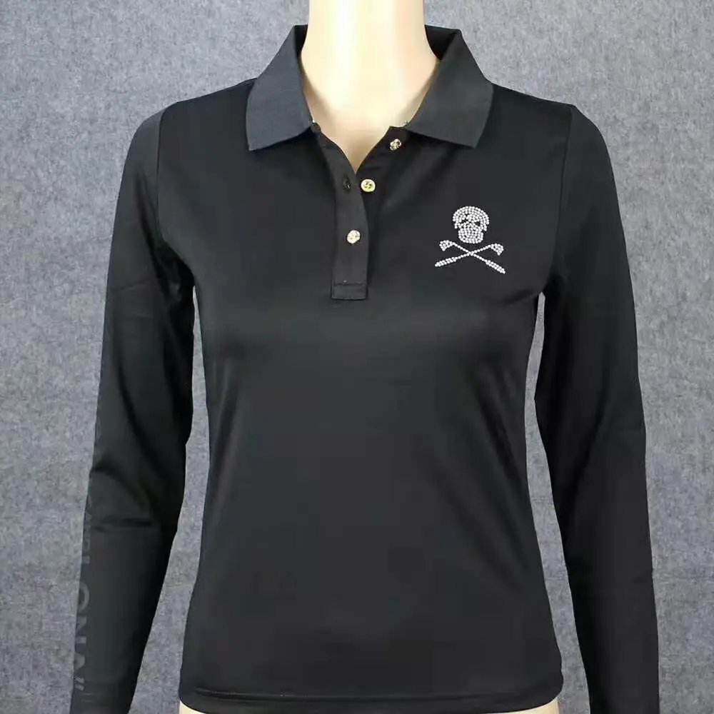 Новинка Осень леди Гольф Череп футболки для тренировок MARK LONA длинный рукав на