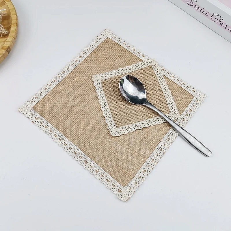 

1 шт. винтажные салфетки из джута, деревенские табуры, настольное украшение, Скатерть для свадьбы, праздника, вечеринки, украшения для меропр...