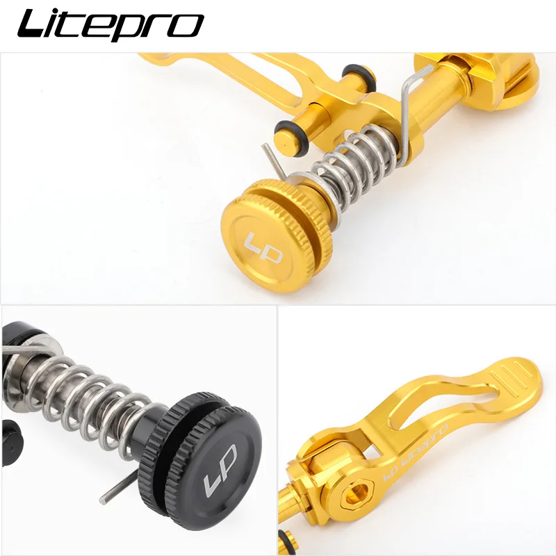 Litepro для brompton складной зажим стойки сиденья велосипеда Сверхлегкий 36g титановый