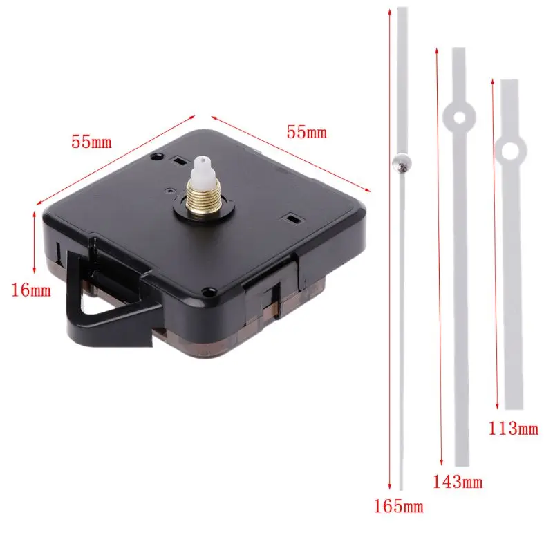 

Quartz Clock Movement Mechanism Hands Wall Repair Tool Parts Silent Kit Set DIY White Pointer 291 Set Silent Large Wall Clock