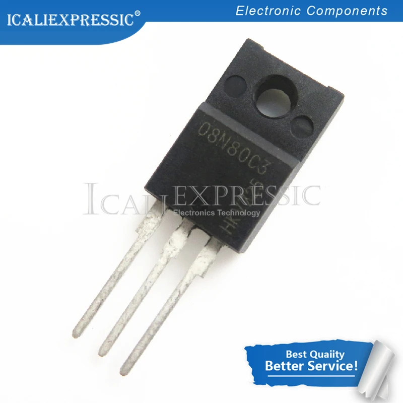 

50PCS SPA08N80C3 08N80C3 TO-220F In Stock