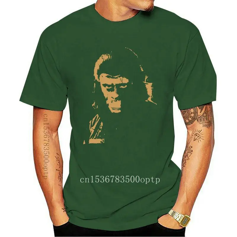 

New Rise Of The Planet Of The Apes T Shirts for Men Caesar Ape Classic Yellow Unique Tops Awesome T-Shirt Pure Cotton Tee Shirt