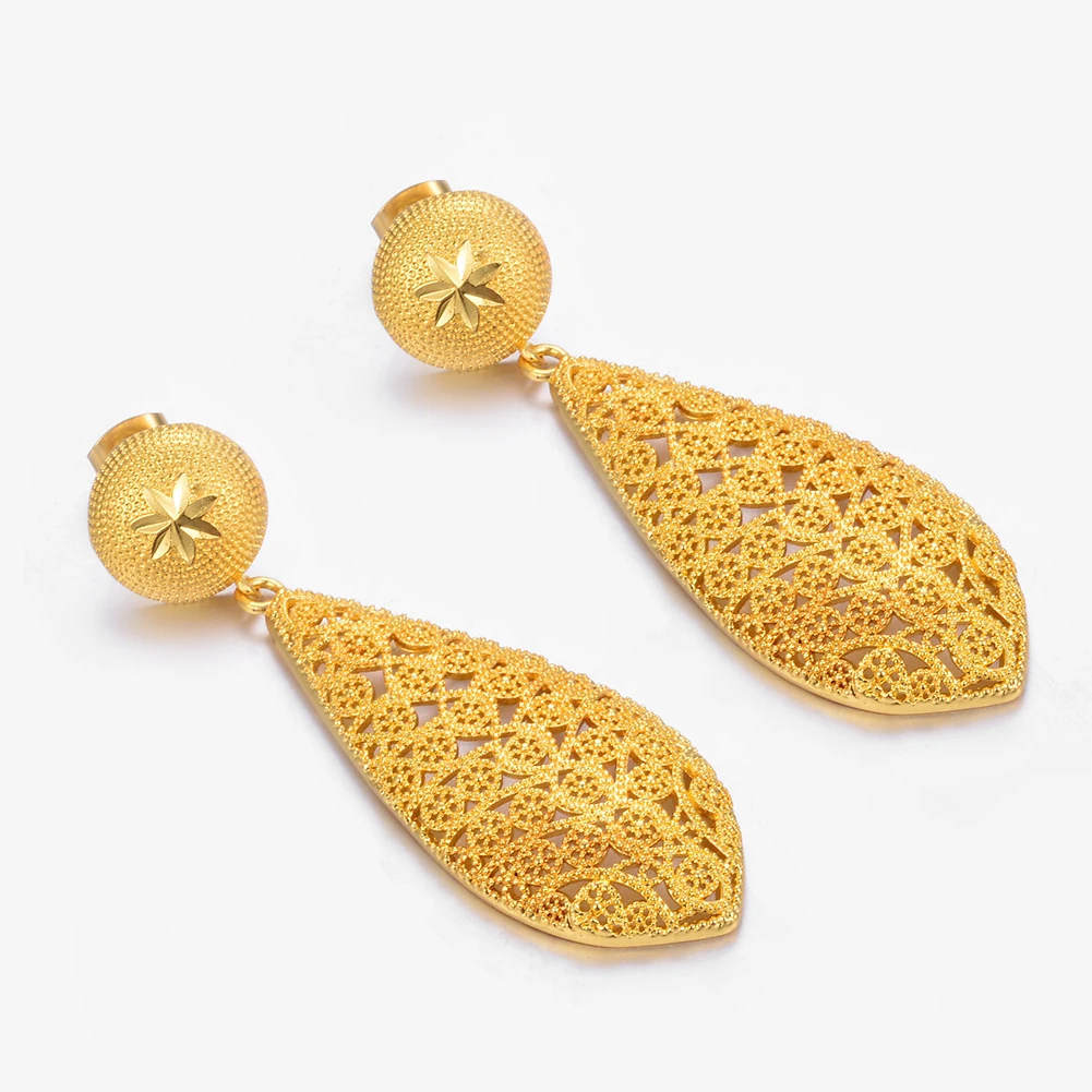 

WANDO African Tassel Earrings for Women Gold Color Charms Earring Jewelry Ethiopian,Nigeria,Congo,Arab Gift india earrings we11