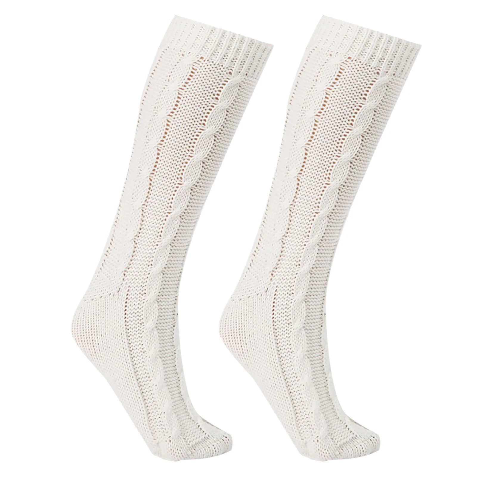 Стильные женские вязаные теплые ножки зимние рождественские кружевные