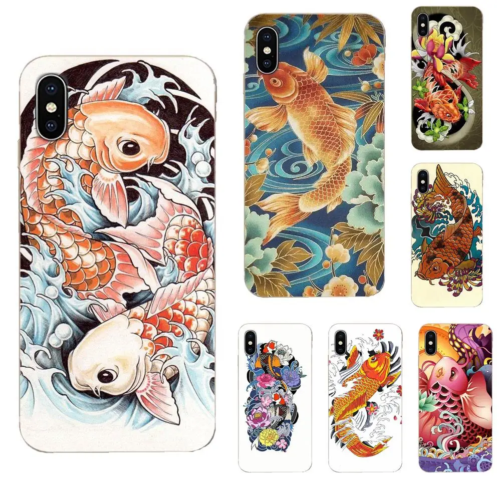 Уникальный японский татуировщик Koi Fish для Galaxy Grand A3 A5 A7 A8 A9 A9S On5 On7 Plus Pro Star 2015 2016 2017