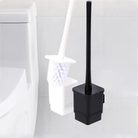 modern bathroom corner wall mounted soft cleaning brush household toilet rack set free punch wc brush holder washing accessories