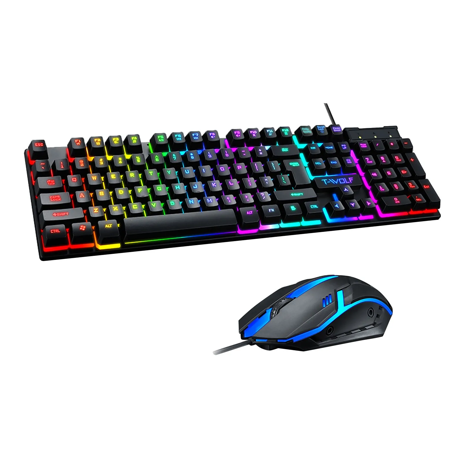 

Оригинальная Проводная игровая клавиатура rgb с подсветкой для ПК, 104 клавиш, Игровая клавиатура teclado с набором мышей для компьютера, настольн...