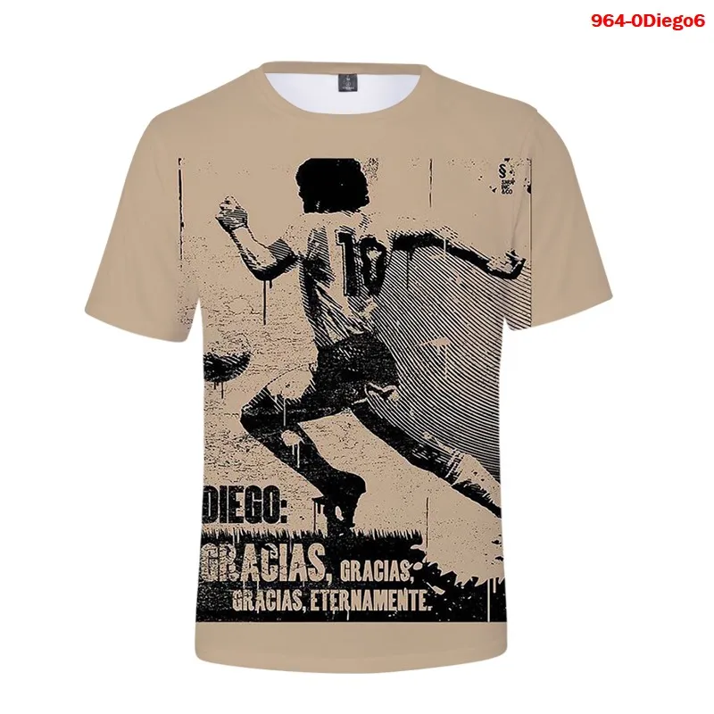 

2021 Harajuku Girls 3D T-shirt Men Women Fashion Oversized T Shirt Boys Tee Shirts Summer Tops Diego Armando Maradona Tees