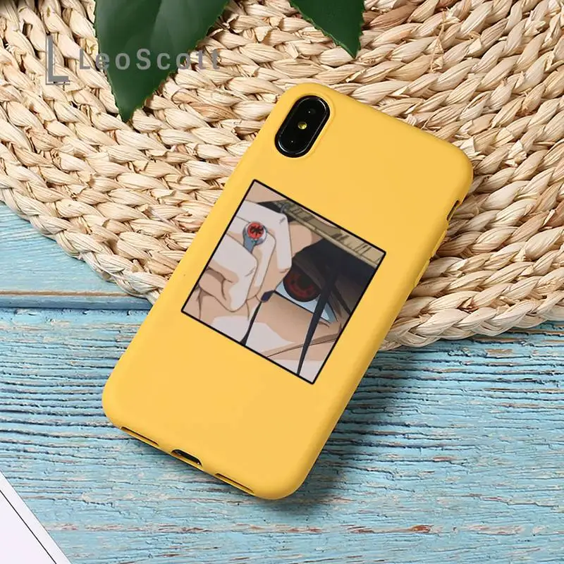 

Anime naruto eyes Phone Case Candy Color for iPhone 11 12 mini pro XS MAX 8 7 6 6S Plus X SE 2020 XR