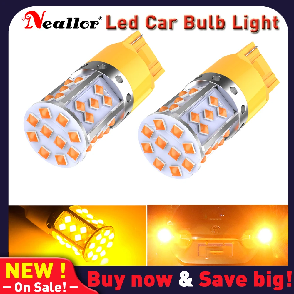 Сверхъяркая светодиодсветодиодный лампа T20 7440 W21W WY21W 3030 лм 35 SMD желтый Фонарь
