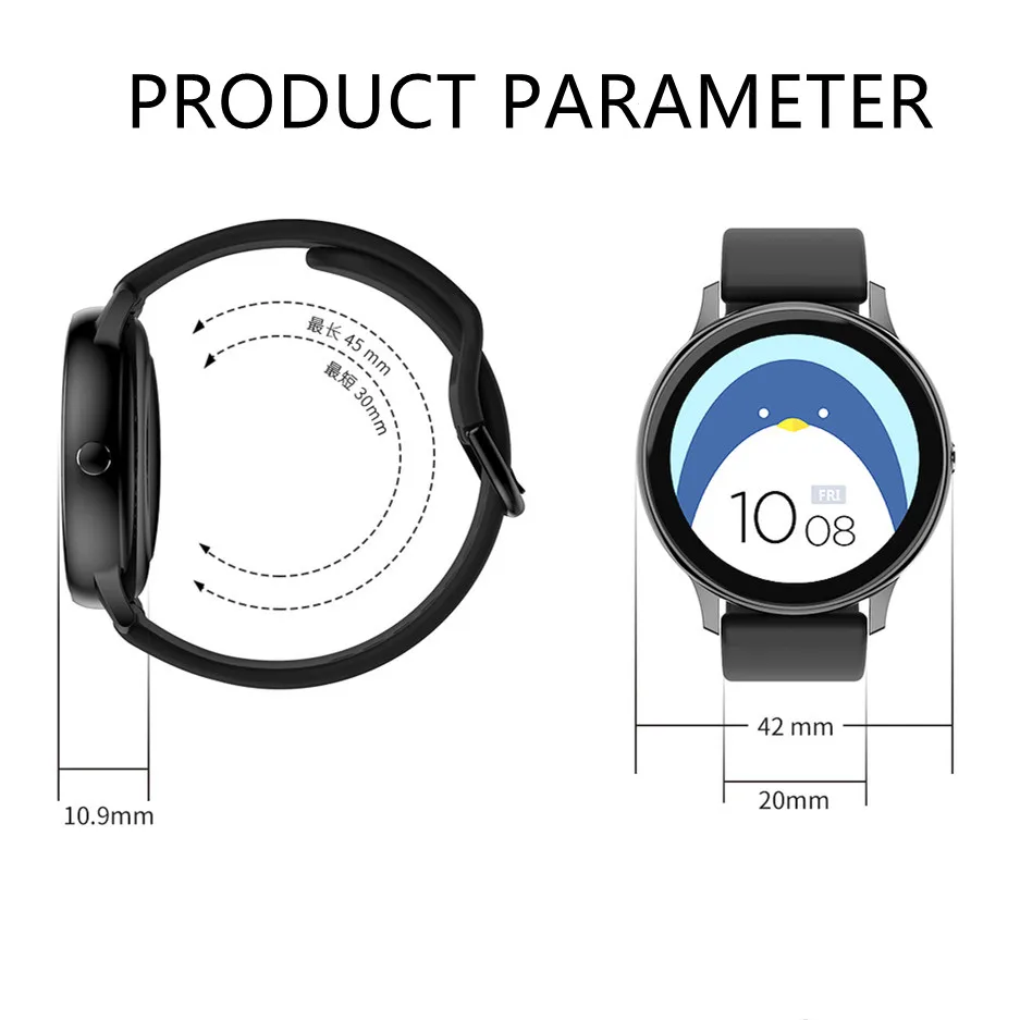 

Smart Watch Ladies Blood Pressure Health Monitoring ECG Fitness Music Control Bluetooth-compatible Smart Waterproof Tracker