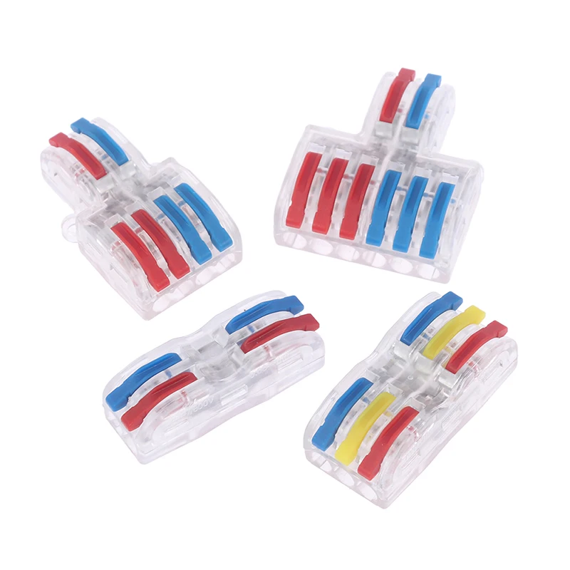 

Mini Fast Wire Cable Connectors Universal Compact Conductor Spring Splicing Wiring Connector Push-in Terminal Block
