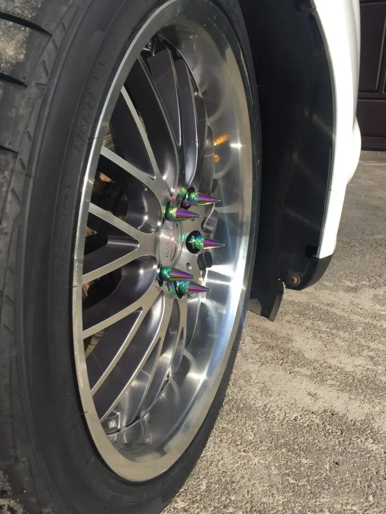 Нео хромированные гайки 20 шт. JDM 80 мм автомобильные Шипы/Декор Авто винт ступицы крышка болт диски пыль Расширенная стальная гайка колпачки