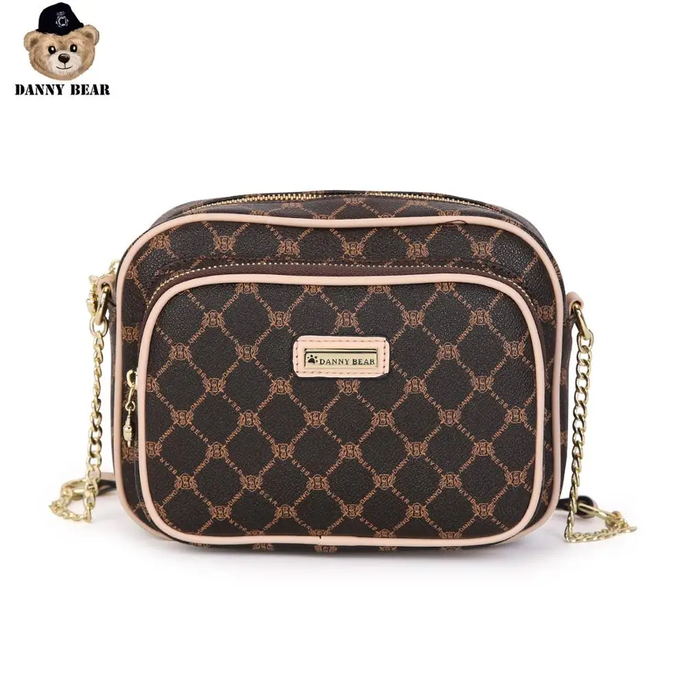 Сумка кросс боди Дэнни медведь в клетку винтажная Классическая модная