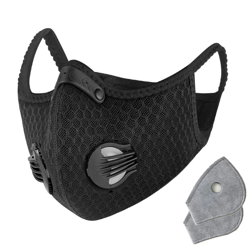 100 шт./лот активированный уголь Велоспорт уход за кожей лица маска с фильтром PM2.5