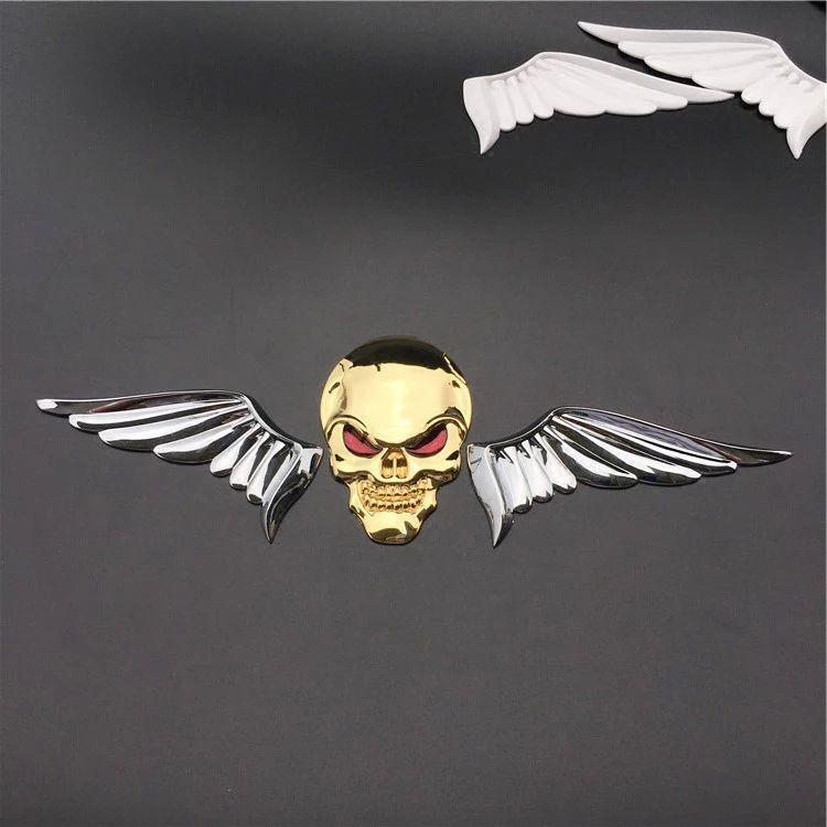 Металлическая 3d наклейка в виде крыла ангела 1 пара эмблема для универсальных