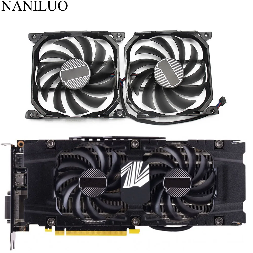 2 шт./компл. GTX1080TI 1080X2 GPU VGA карта кулер вентилятор для INNO3D GEFORCE GTX 1080 GTX1080 TI X2 графика в качестве замены