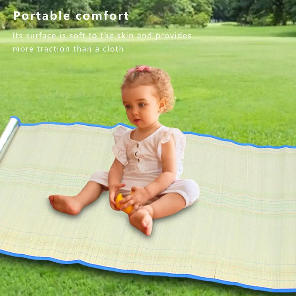 Classic Straw Mat Beach Outdoor Camping Portable Cooling Sleeping Multi-function Yoga Kids Baby Crawling For Hiking | Спорт и